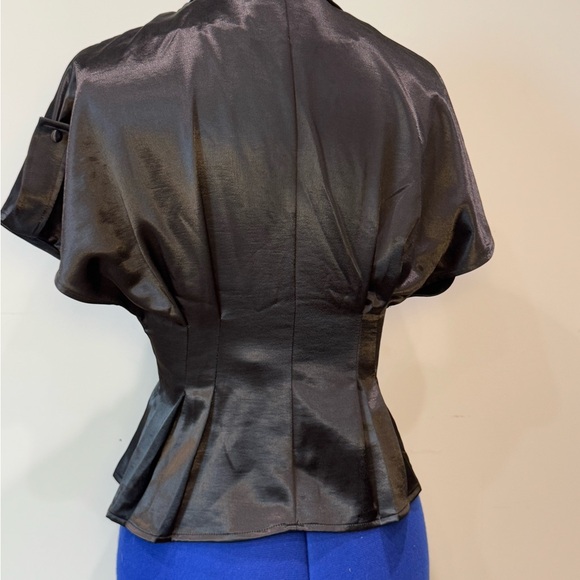 Commense Black Satin Blouse - Picture 9 of 9